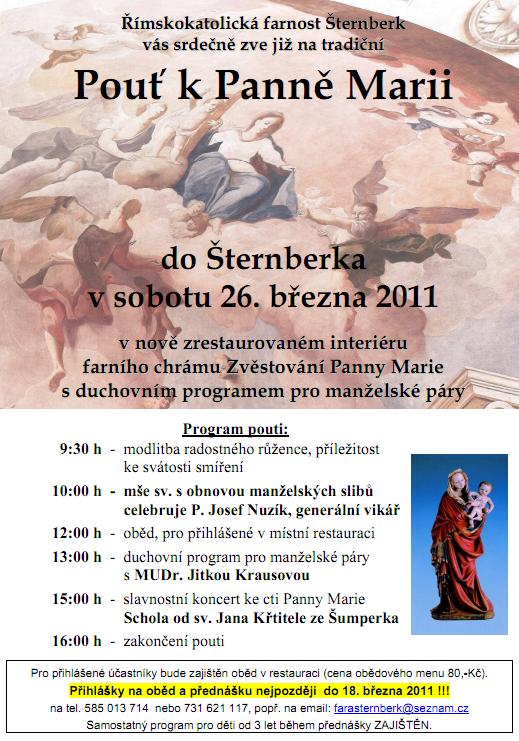 Pouť k Panně Marii do Šternberka 2011